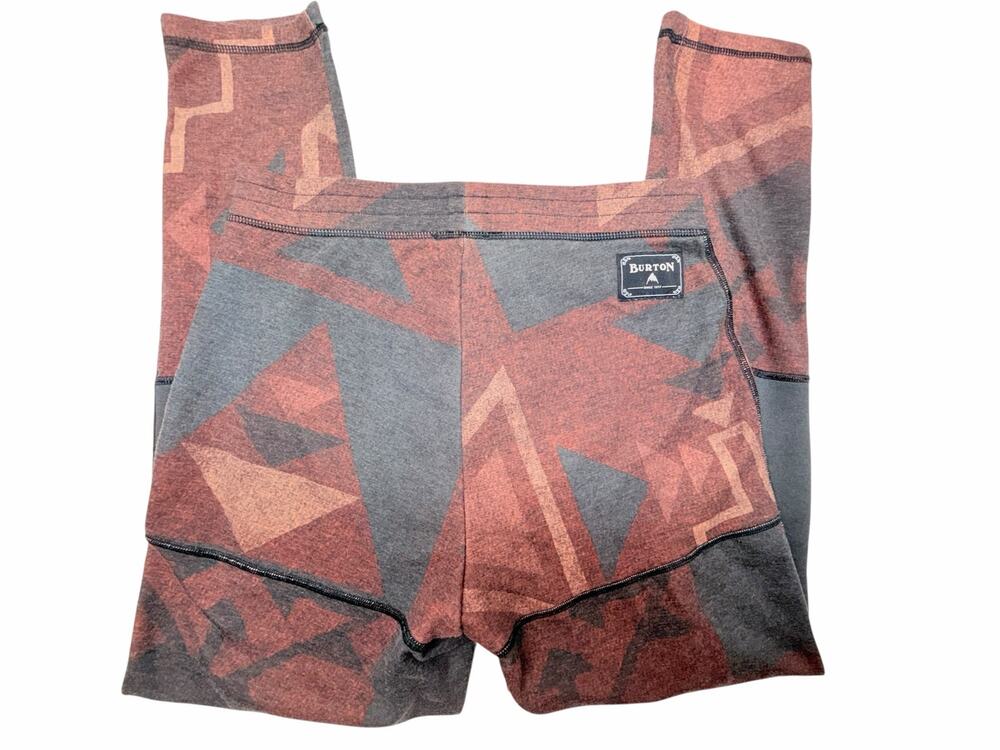 Burton Men’s M DryRide Wool Base Layer Leggings Thermal Geometric Print